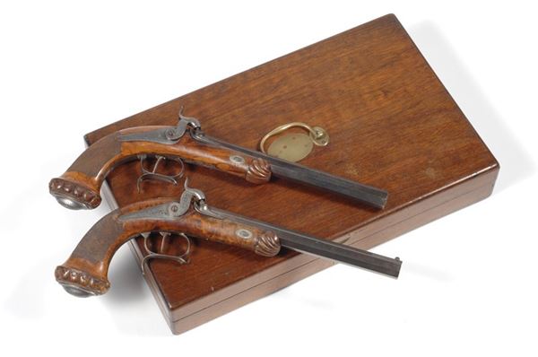 A pair of duelling pistols