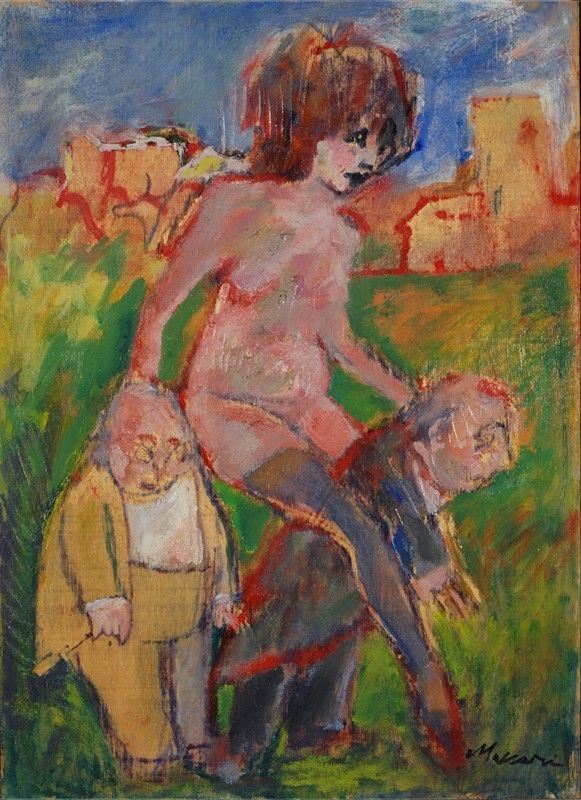 Mino Maccari - Donna a cavalluccio