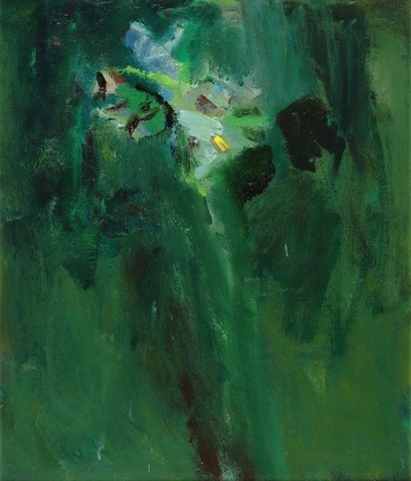 Ernesto Treccani : Fiore bianco  (1971)  - Olio su tela  - Asta Arte Moderna e Contemporanea - III - Galleria Pananti Casa d'Aste