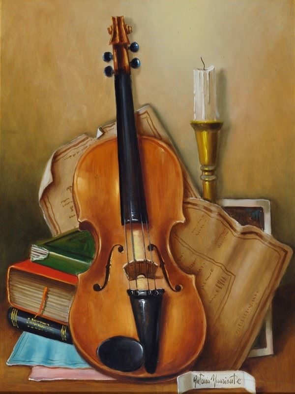 Antonio Nunziante : Il violino  - Auction Arte Moderna e Contemporanea - III - Galleria Pananti Casa d'Aste