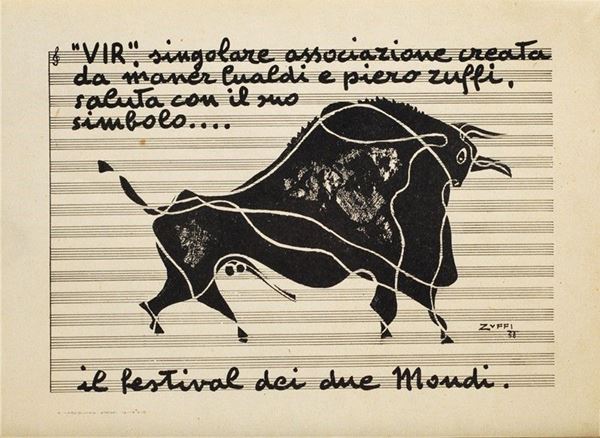 Pietro Zuffi : Senza titolo  (1958)  - Stampa - Asta GRAFICA ED EDIZIONI - Galleria Pananti Casa d'Aste