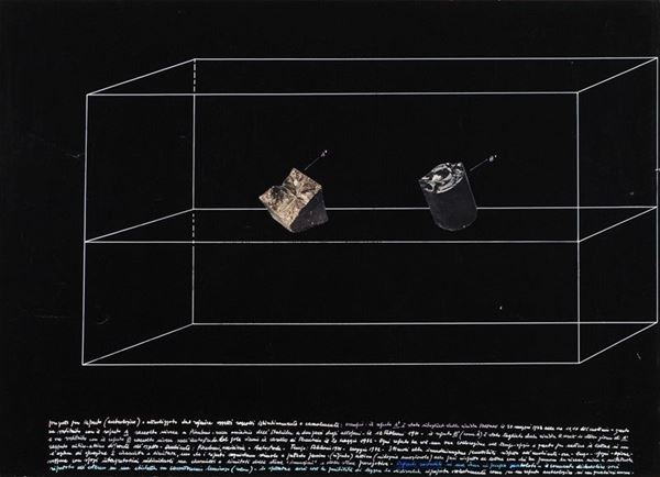 Ennio Tamburi : Senza titolo  (1972)  - Serigrafia e collage su carta - Asta GRAFICA ED EDIZIONI - Galleria Pananti Casa d'Aste