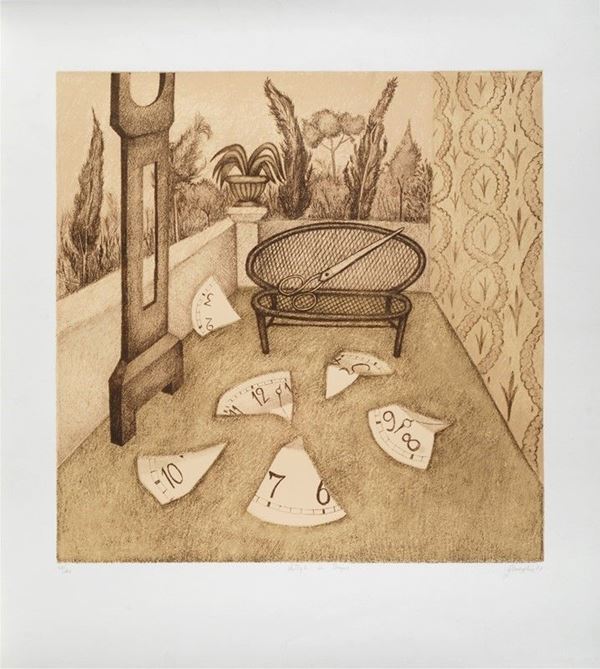 Enrico Benaglia : Ritagli di tempo  (1977)  - Litografia - Asta GRAFICA ED EDIZIONI - Galleria Pananti Casa d'Aste