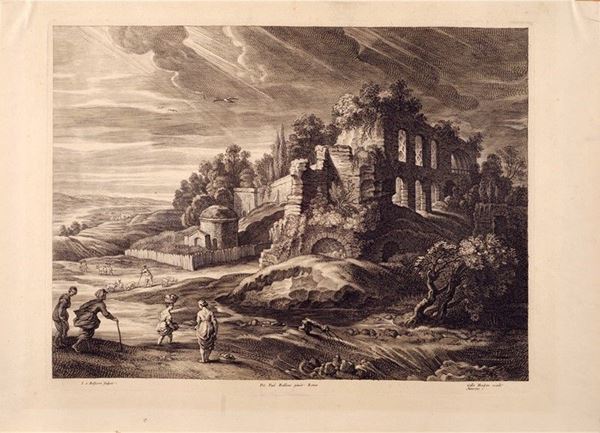Paesaggio con rovine