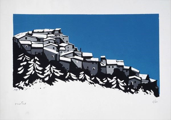 Enotrio Pugliese - Paesaggio con case