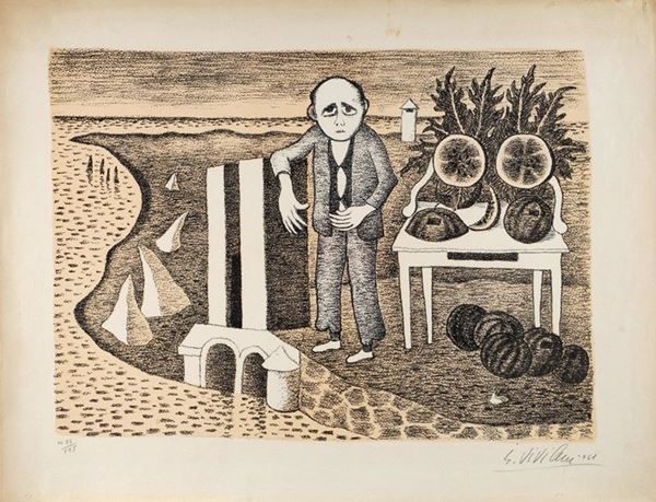 Giuseppe Viviani : Senza titolo  (1961)  - Litografia - Asta GRAFICA, MULTIPLI ED EDIZIONI - Galleria Pananti Casa d'Aste