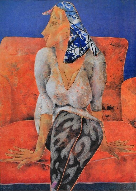 Giovanni Maranghi : Figura femminile  - Litografia - Asta GRAFICA ED EDIZIONI - Galleria Pananti Casa d'Aste