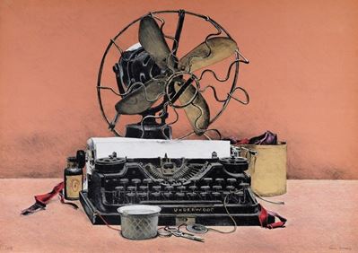 Macchina da Scrivere con Ventilatore