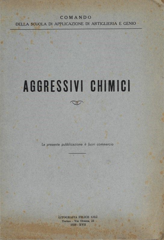 Aggressivi chimici  - Auction Antique Arms & Militaria - Galleria Pananti Casa d'Aste
