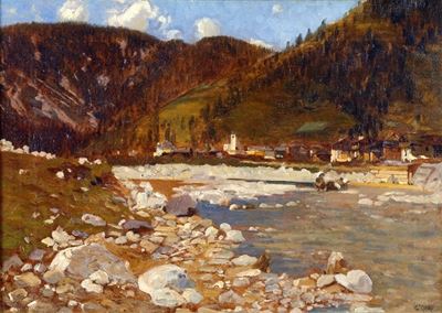 Paesaggio Montano con Fiume