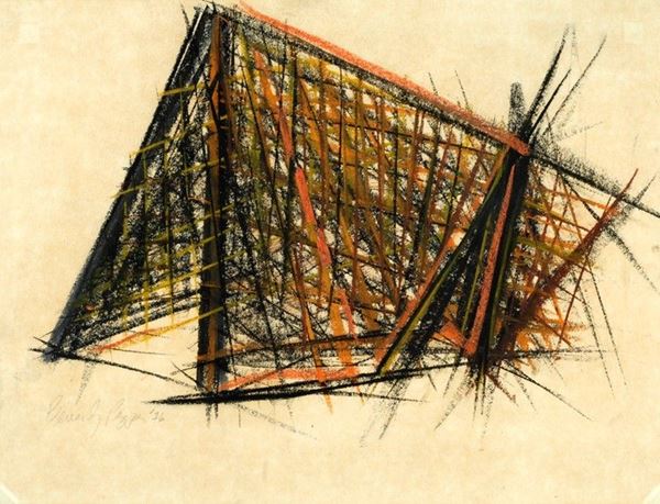 Beverly Pepper : Senza titolo  (1976)  - Tecnica mista su carta - Asta Arte Moderna e Contemporanea - III - Galleria Pananti Casa d'Aste