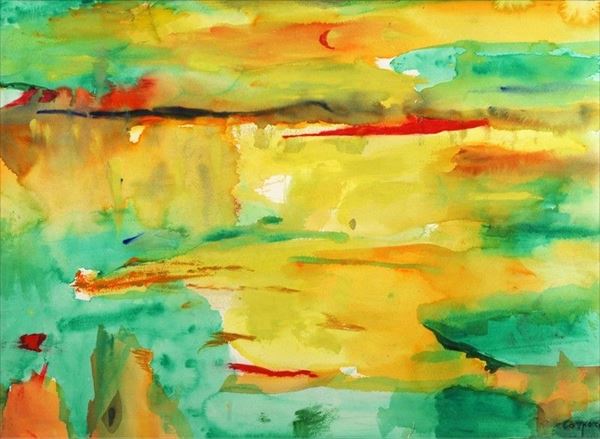 Antonio Corpora : Senza titolo  - Tecnica mista su carta riportata su tela - Asta Arte Moderna e Contemporanea - III - Galleria Pananti Casa d'Aste