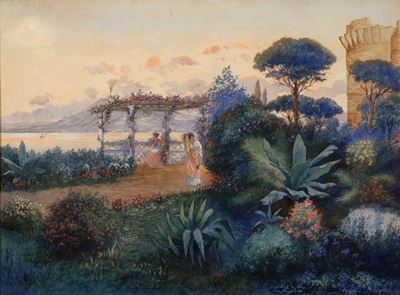 Dame in Giardino sul Golfo di Napoli