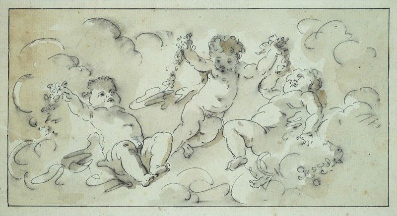 Anonimo, XIX Sec. - Coppia di Disegni