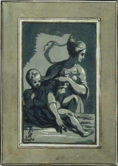 Madonna con Bambino su un Ripiano