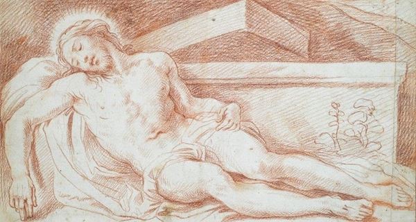 Scuola Emiliana, XVIII sec. - Cristo al sepolcro