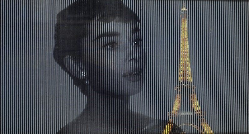 (piero Maffessoli) Malipiero - Audrey Hepburn - Tour Eiffel