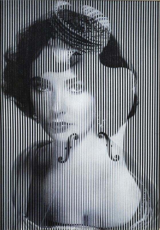 (Piero Maffessoli) Malipiero : Osmosi - Liz Taylor - Man Ray  - Collage su compensato - Asta AUTORI DEL XIX E XX SEC - Galleria Pananti Casa d'Aste