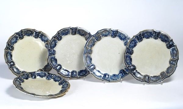 Cinque piatti  - Asta Arredi, Oggettistica e Dipinti - Galleria Pananti Casa d'Aste