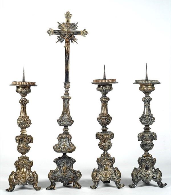 Tre candelieri  - Auction ANTIQUARIATO, OROLOGI - I - Galleria Pananti Casa d'Aste
