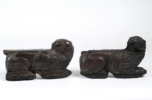 Due leoni  - Asta Arredi, Oggettistica e Dipinti - Galleria Pananti Casa d'Aste