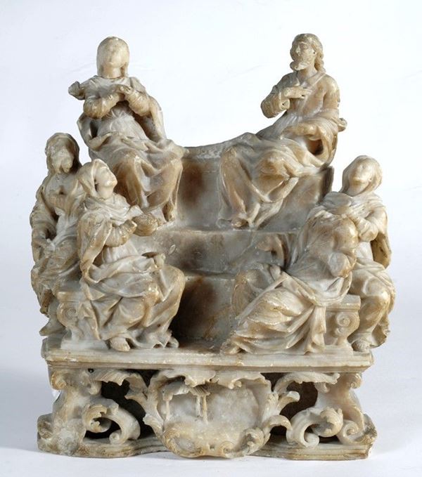 Madonna, Cristo e apostoli