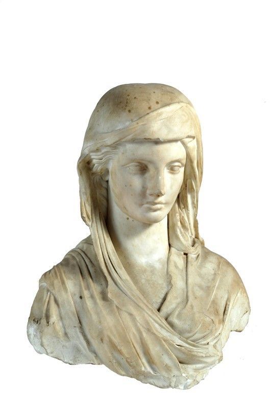 Busto di donna velata  - Asta ANTIQUARIATO, OROLOGI - I - Galleria Pananti Casa d'Aste