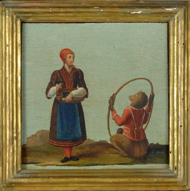 Scuola Veneta, XVIII Sec. - Maschere di Carnevale, Figure Allegoriche, Animali e Strutture Archit...