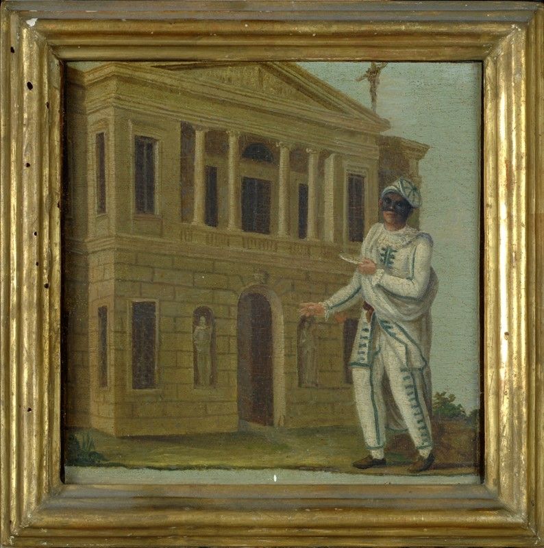 Scuola Veneta, XVIII Sec. - Maschere di Carnevale, Figure Allegoriche, Animali e Strutture Archit...