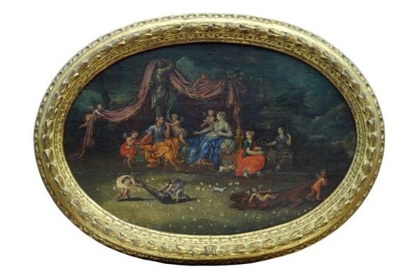 Scuola Bolognese, XVII sec. - Ercole e Onfale