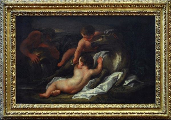Cerchia di Sebastiano Ricci : Romolo, Remo e la lupa  - Auction Antiquariato - Galleria Pananti Casa d'Aste