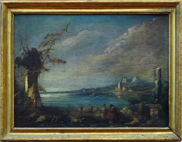 Scuola Veneta, XVIII - XIX sec. : Paesaggio  - Auction Antiquariato - II - Galleria Pananti Casa d'Aste