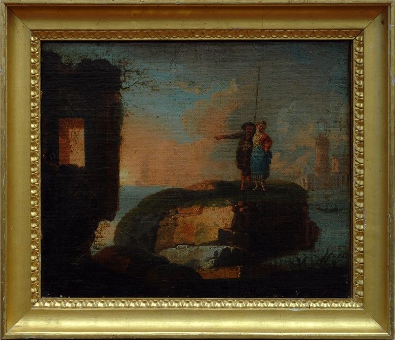 Scuola Francese, XVIII Sec. - Paesaggi Marini