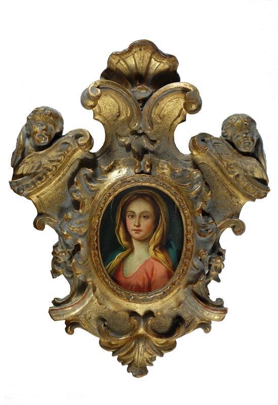 Scuola Veneta, XVII sec. : Madonna  - Olio su rame - Asta ANTIQUARIATO, OROLOGI - I - Galleria Pananti Casa d'Aste