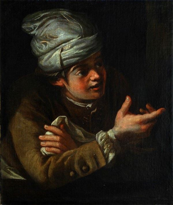 Scuola Napoletana, XVIII sec. - Ragazzo con turbante