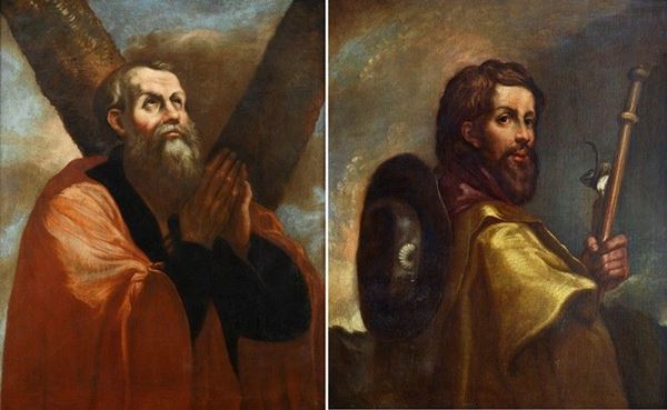 Scuola Italia Centrale, XVII sec. - San Giacomo e Sant’Andrea