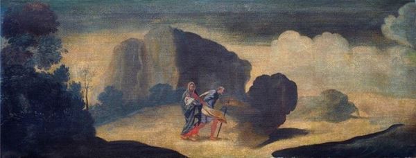 Anonimo, XVIII sec. : La Fuga in Egitto  - Olio su tela - Asta Antiquariato - Galleria Pananti Casa d'Aste