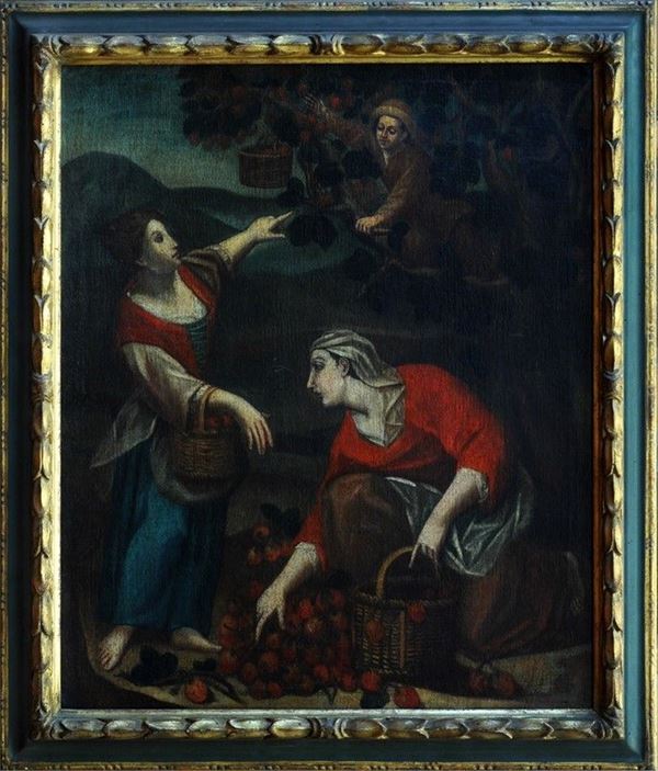 Anonimo, XVII sec. - La raccolta delle ciliegie