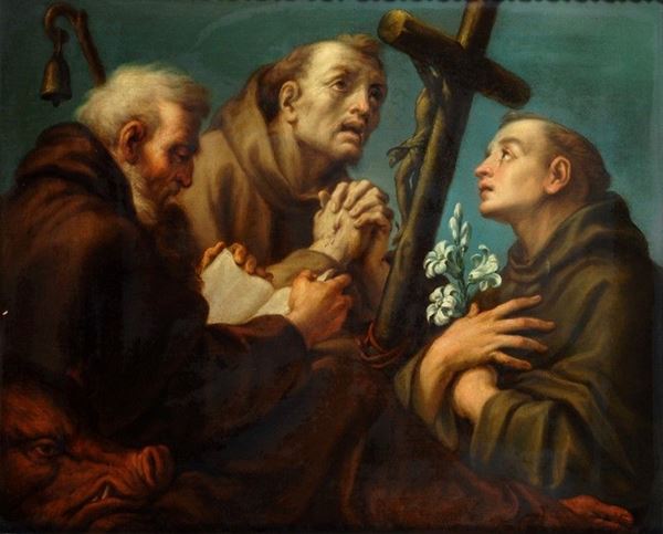 Giuseppe Varotti - Sant' Antonio da Padova,  San Francesco e Sant’Antonio Abate