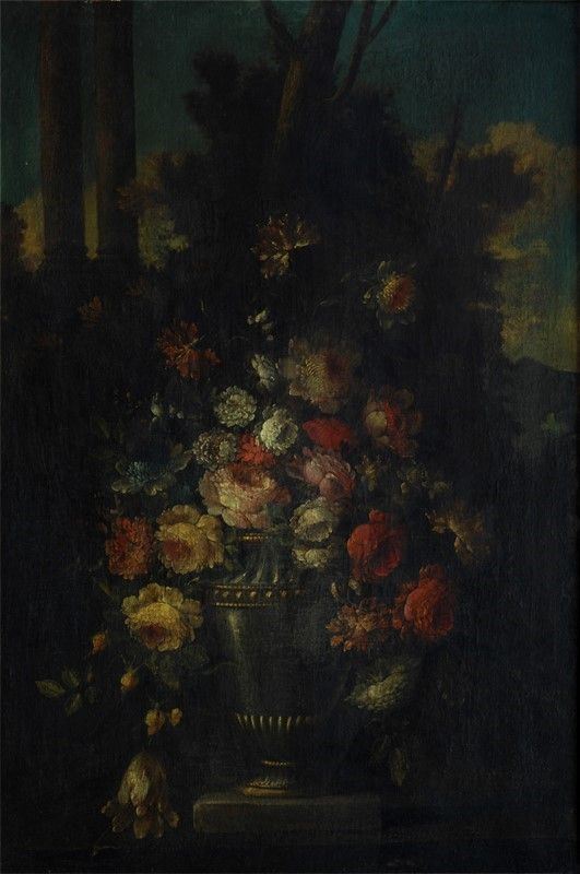 Anonimo, XVIII sec. : Vaso di fiori  - Auction Antiquariato - Galleria Pananti Casa d'Aste