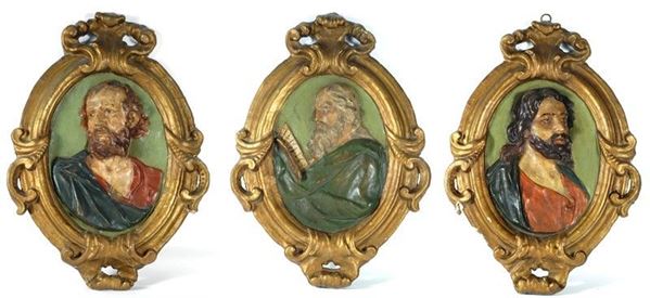 Tre busti di santi