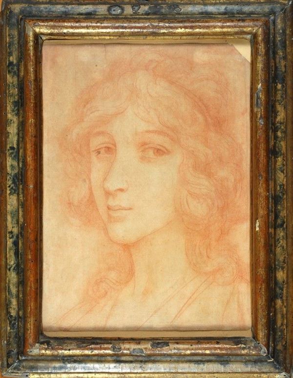 Scuola Veneta, XVIII sec. - Ritratto di donna con i capelli sciolti