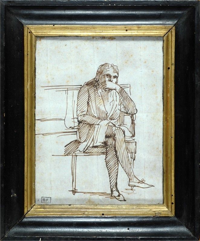 Anonimo, XIX Sec. - Figura Seduta
