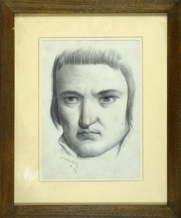 Anonimo, XIX sec. : Ritratto  - Auction Paintings, Drawings, Furniture and Art Objects -  Authors of the 19th and 20th centuries - II - Galleria Pananti Casa d'Aste