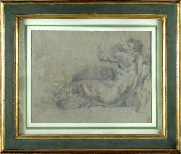 Anonimo, XVIII sec. - Nudo disteso
