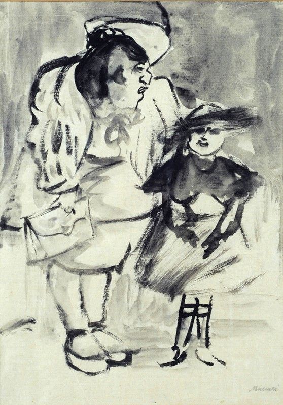 Mino Maccari - Madre e figlia