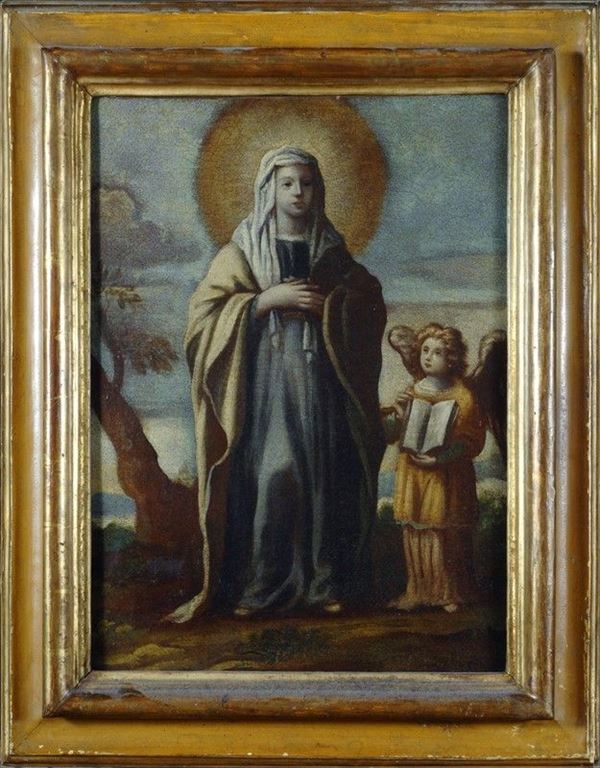 Anonimo, XVIII sec. - La Vergine con un Angelo