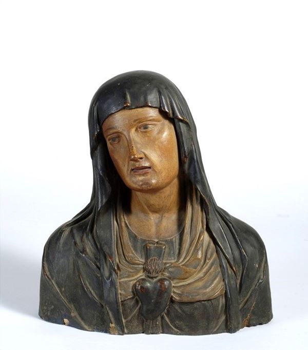 Busto di Madonna  - Auction ANTIQUARIATO, OROLOGI - I - Galleria Pananti Casa d'Aste