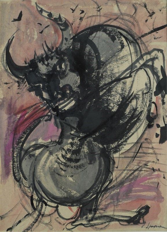 Luigi Spazzapan : Toro  - Auction Arte Moderna e Contemporanea - III - Galleria Pananti Casa d'Aste