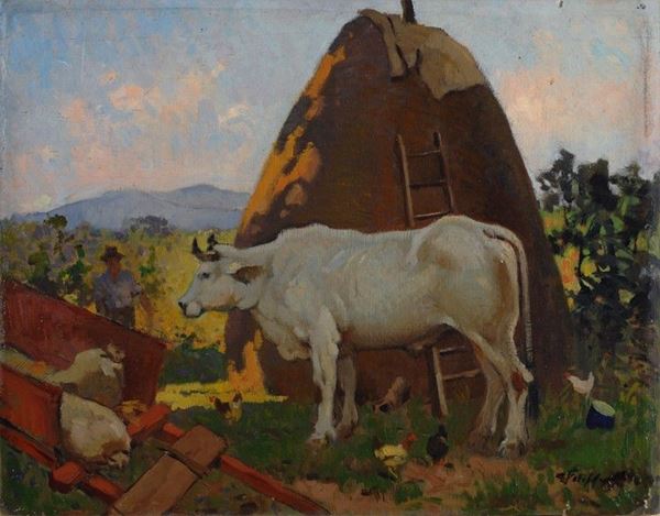 Cafiero Filippelli : Scena agreste   - Auction AUTORI DEL XIX E XX SEC - II - Galleria Pananti Casa d'Aste